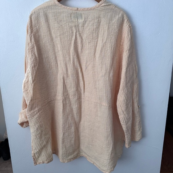 Flax pale yellow pant and top set Size Large - Picture 3 of 10